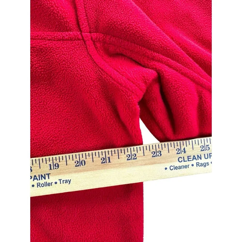 Vineyard Vines Fleece Red Shep Shirt Mens Size Medium Pullover 1/4 Zip Sweater